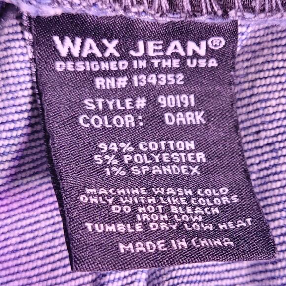 Wax Jeans Butt I Love You 7 Jr Distressed Skinny Jeans Cuffed Ankle Skater Punk - Picture 7 of 9